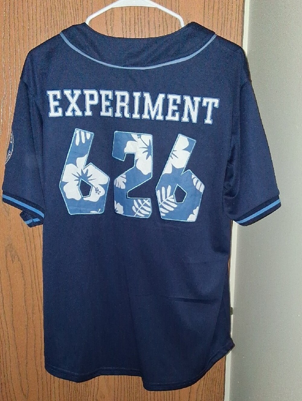 Disney Lilo And Stitch Baseball Jersey with Light Blue Trim Unisex Mens Size M - Picture 4 of 5